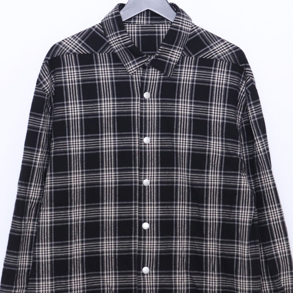A.F ARTEFACT Exclusive Cotton Checked Shirt Black Size 2