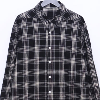 A.F ARTEFACT Exclusive Cotton Checked Shirt Black Size 2