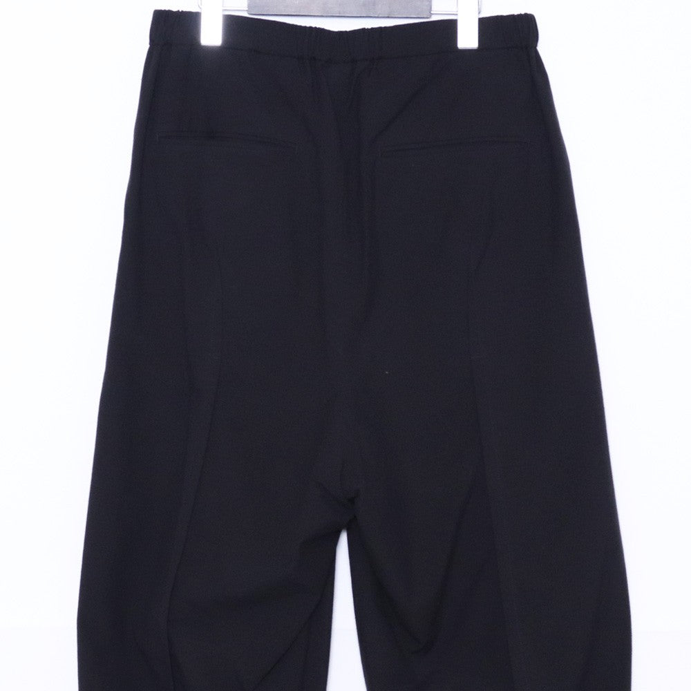 ISO Wide Cropped Pants Silk Cotton Black Size 1
