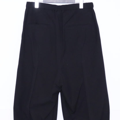 ISO Wide Cropped Pants Silk Cotton Black Size 1