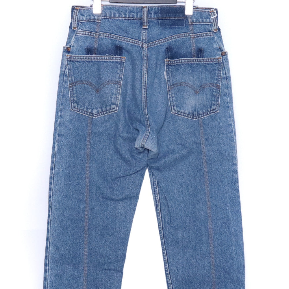 CHANGES REMAKE DENIM PANTS Loose Indigo Jeans Free Size