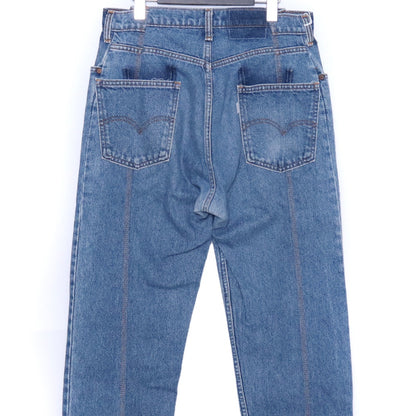 CHANGES REMAKE DENIM PANTS Loose Indigo Jeans Free Size