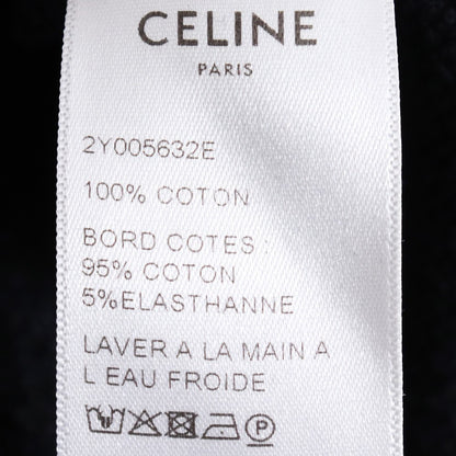 CELINE Back Print Logo Pullover Hoodie Black Size XS
