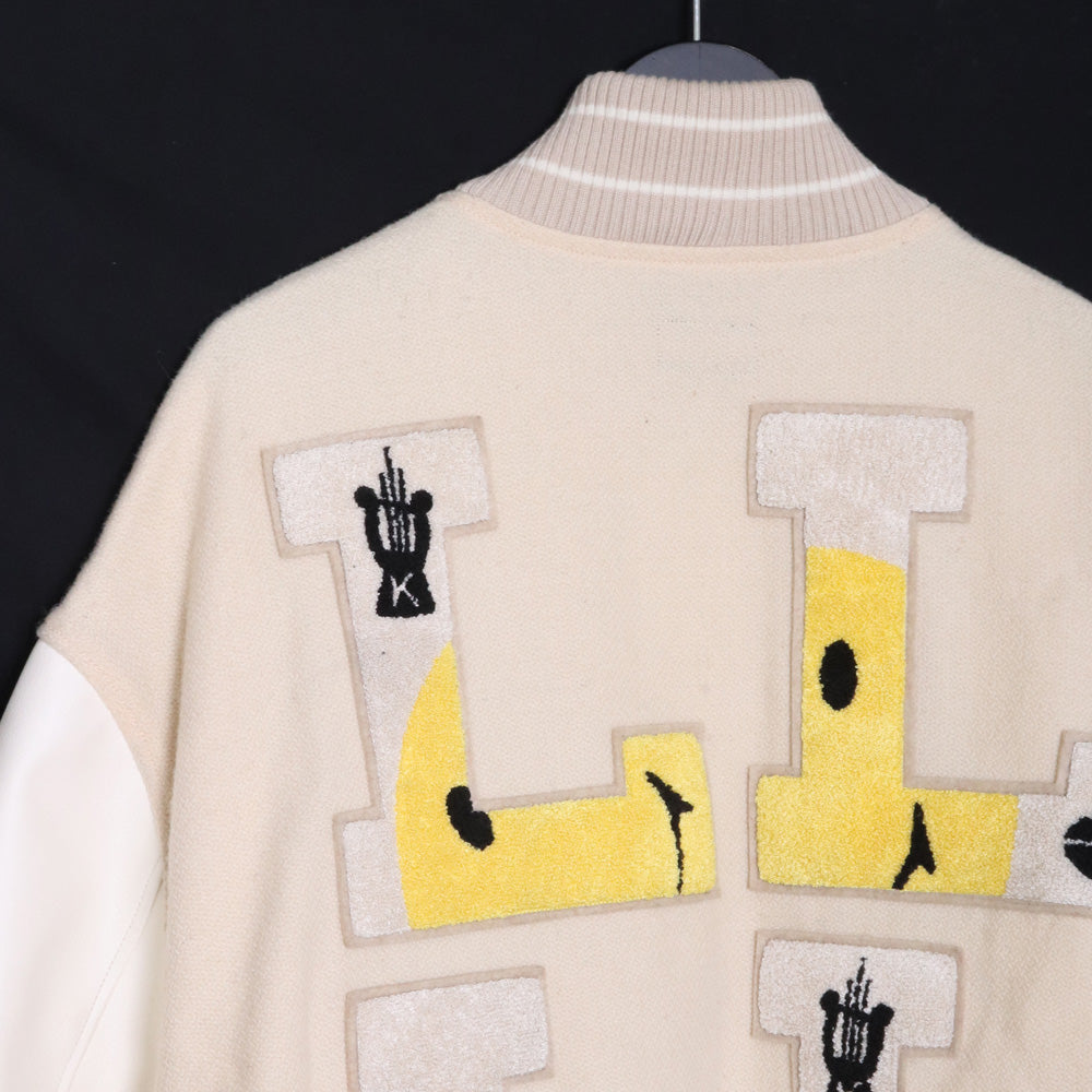 KAPITAL 40s Wool L-FIVE Varsity Jacket Beige Size L