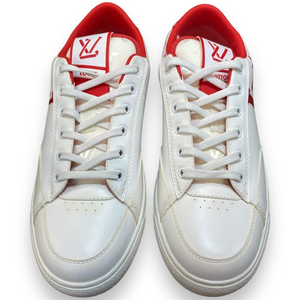 LOUIS VUITTON Charlie Line Sneakers White Red