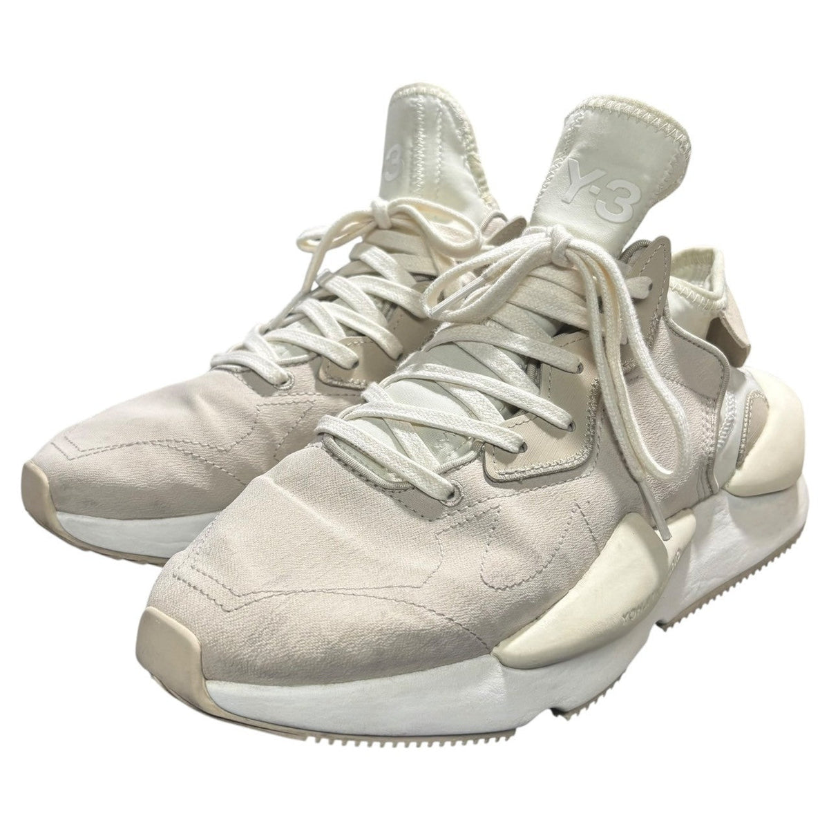 Y-3 Kaiwa Low-cut Tech Sneakers Beige Size 27.0cm
