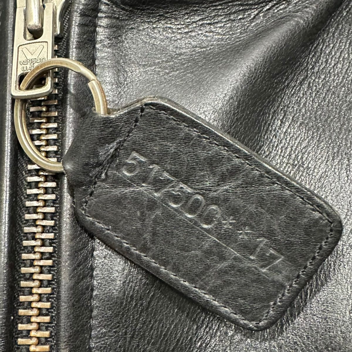VANSON TYPE C2 Double Rider Leather Jacket Black Size 38