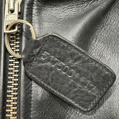 VANSON TYPE C2 Double Rider Leather Jacket Black Size 38