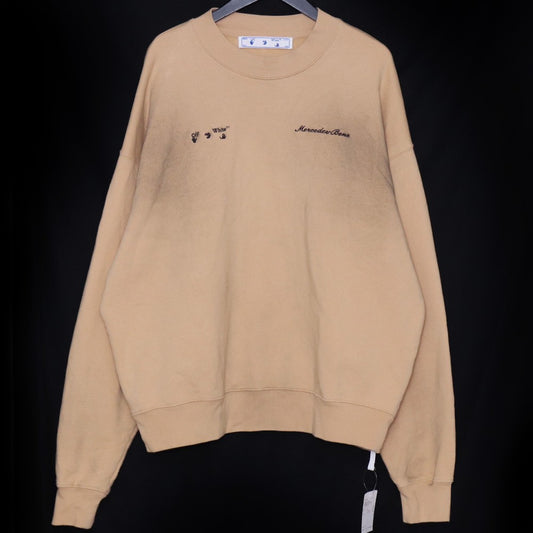 OFF-WHITE × MERCEDES-BENZ Project Crewneck Beige Size M