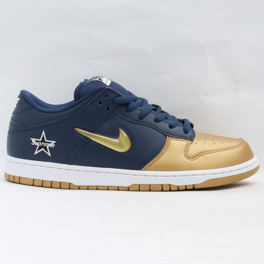 Supreme Dunk Low OG QS Gold/Navy Sneakers Size 28.5cm