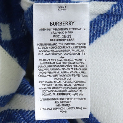 BURBERRY 23AW Check Wool Blend Overshirt Night Shirt Size L