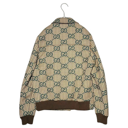 GUCCI Cruise 24/25 GG Logo Wool Bomber Jacket Size 36