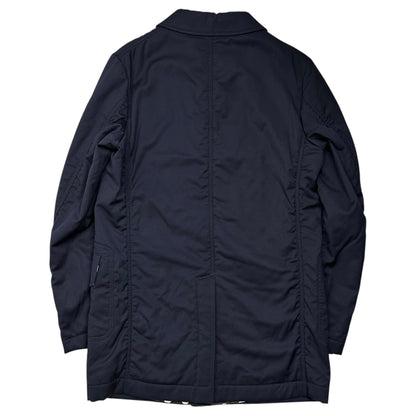 COMME des GARCONS HOMME 14AW Dot-Lined Wool Coat Navy Size S
