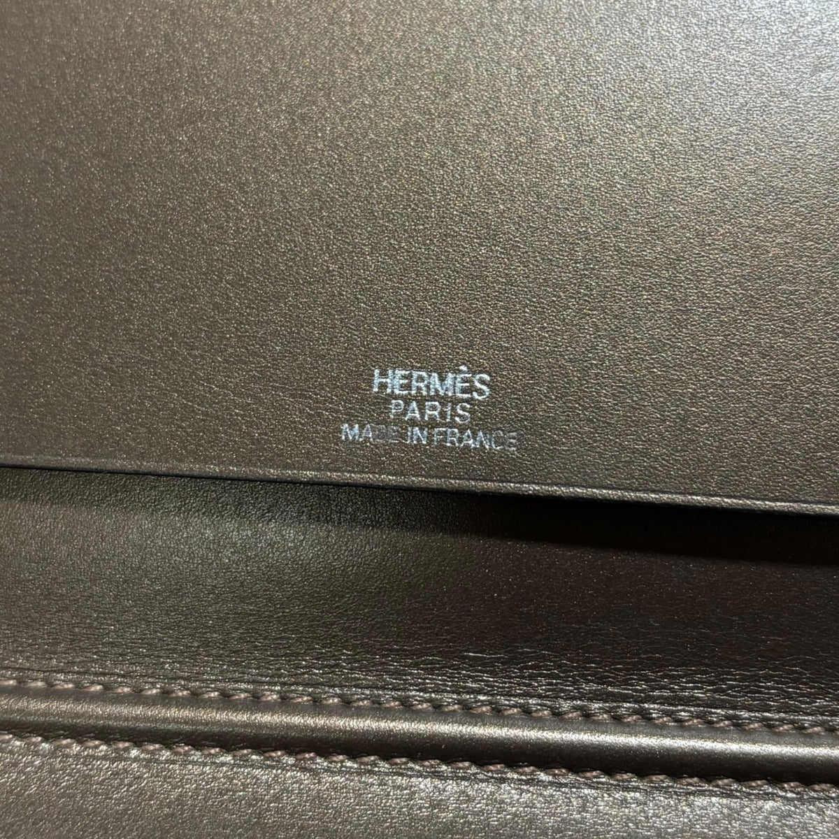 HERMES Agenda Vision Leather Cover Brown 2004