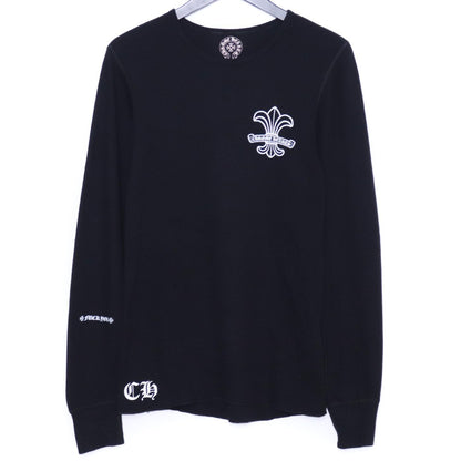 CHROME HEARTS Old BS Fleur Thermal Long Sleeve T-Shirt Black Size S