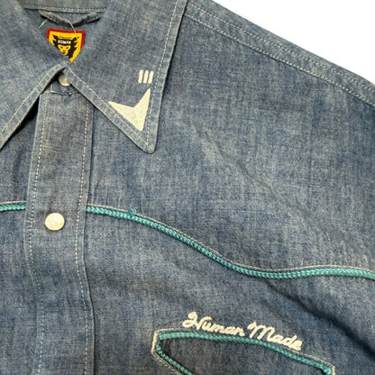 Human Made Western Chambray Shirt Indigo Size L