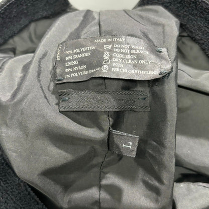 PRADA 00's Logo Front Pocket Jet Cap Black Size L