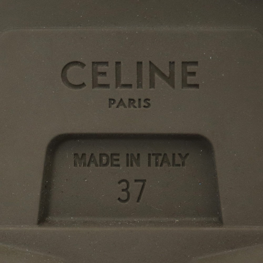 CELINE Patapans Triomphe Lace-up Boots Khaki Size 37