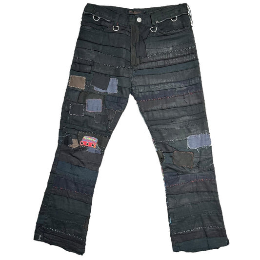 UNDERCOVERISM 03SS SCAB Crust Patchwork Pants Black Size M