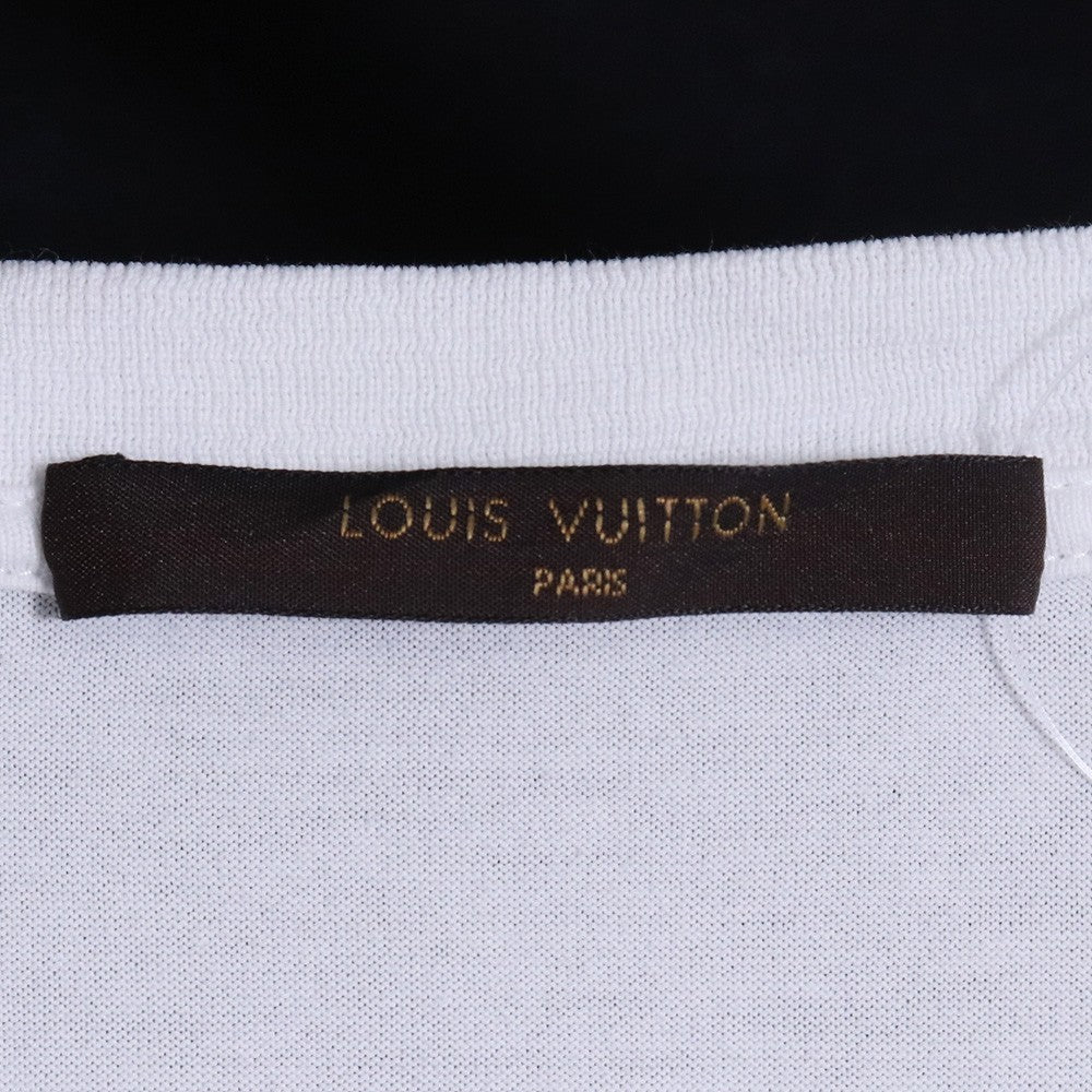 LOUIS VUITTON Circle Logo Cotton T-Shirt White Size L