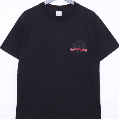 CHROME HEARTS Old CH Plus Red Horseshoe T-Shirt Black Size M