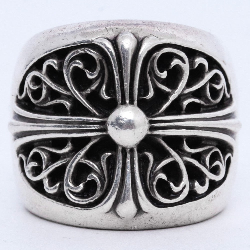 CHROME HEARTS Classic Oval Cross Ring Silver Size ONE SIZE