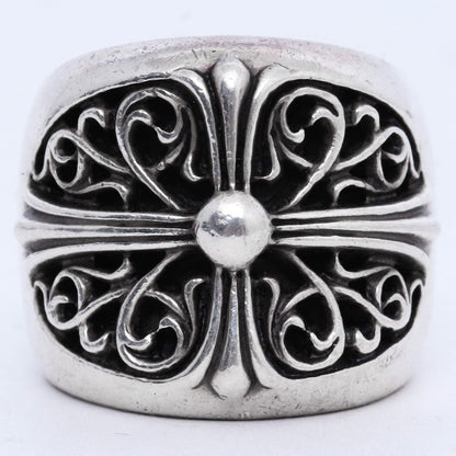 CHROME HEARTS Classic Oval Cross Ring Silver Size ONE SIZE
