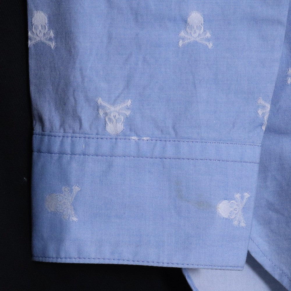 Mastermind Japan Identity Jacquard Skull Shirt Blue Size XS