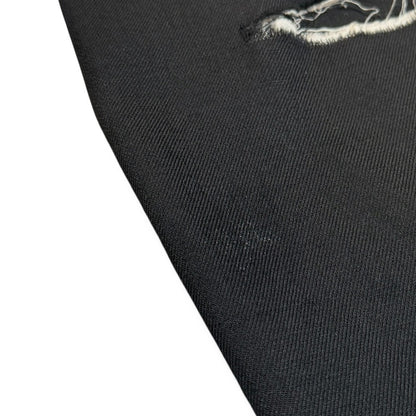 ANCELLM 25SS Distressed Wool 2-Tuck Slacks Black Size 1