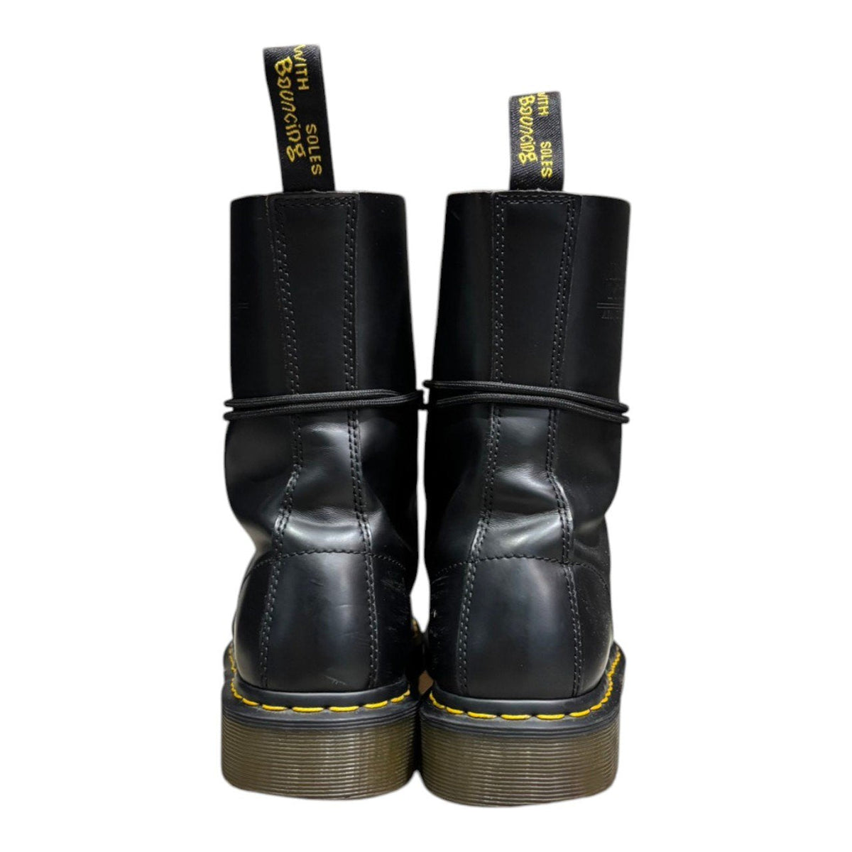 DR.MARTENS 10-Eyelet Leather Boots Black Size 26.5cm