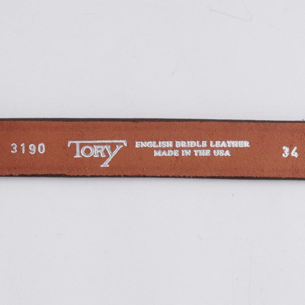 TORY LEATHER ONLY ARK Long 3PC Silver Belt Brown Size 34