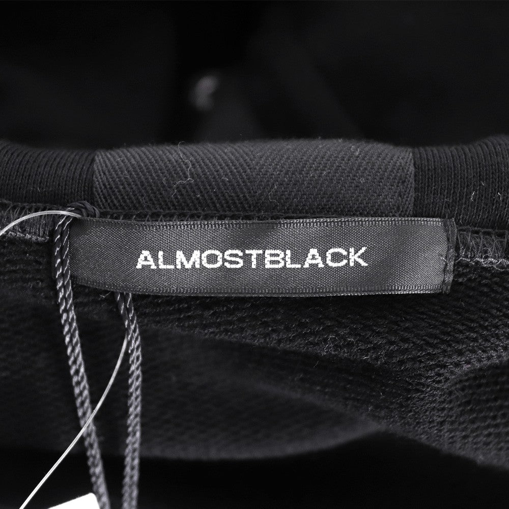 ALMOSTBLACK Button Adjust Pullover Hoodie Black Size 2
