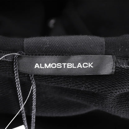 ALMOSTBLACK Button Adjust Pullover Hoodie Black Size 2