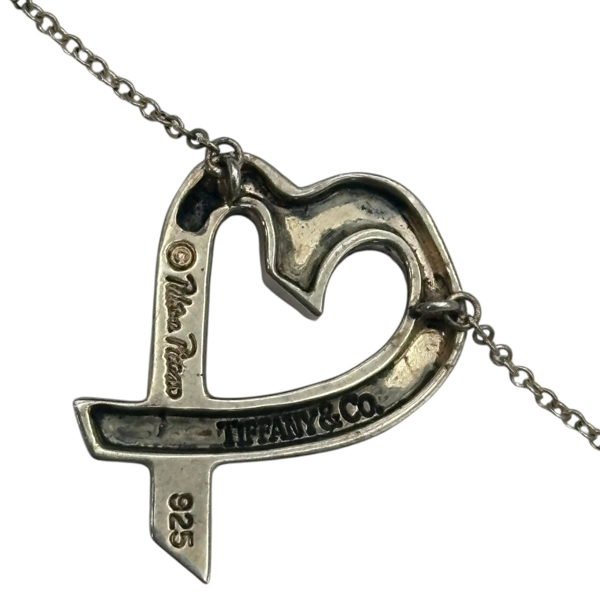 TIFFANY & CO. Paloma Picasso Loving Heart Necklace Silver