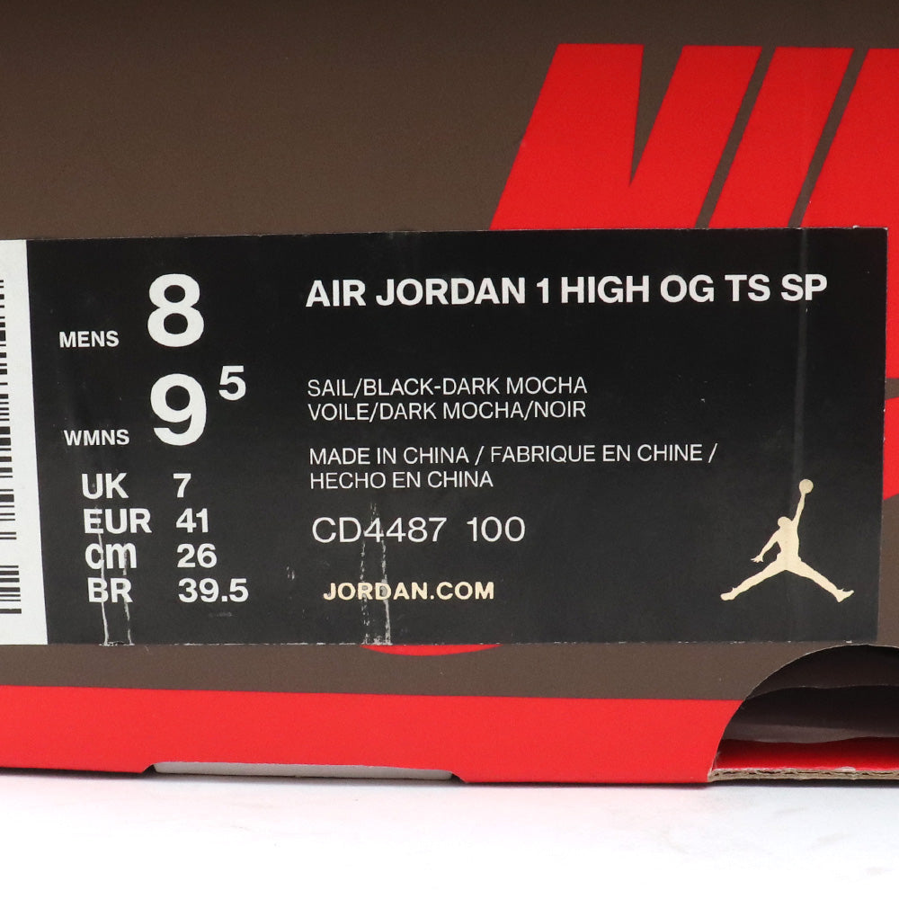 Travis Scott Air Jordan 1 Retro Mocha Sneakers Size 26cm