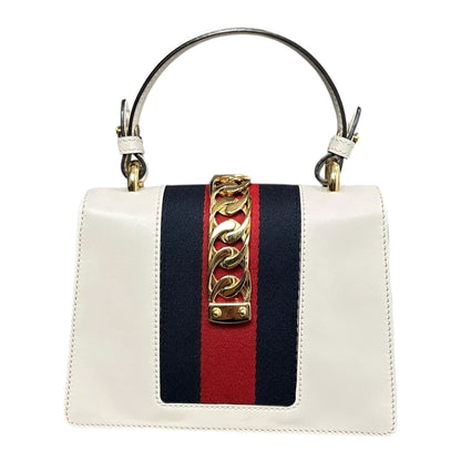 GUCCI Sylvie-Web Rose Embroidered Shoulder Bag