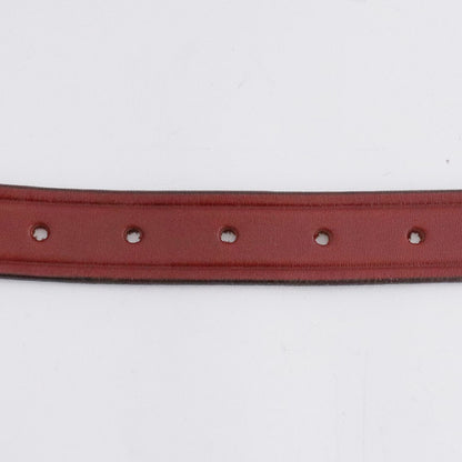 TORY LEATHER ONLY ARK Long 3PC Silver Belt Brown Size 34