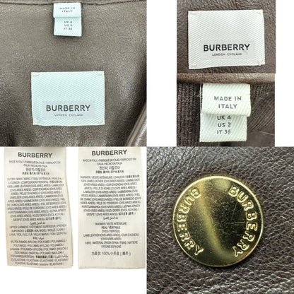 BURBERRY Lambskin Detachable Cropped Vest Coat Size 4