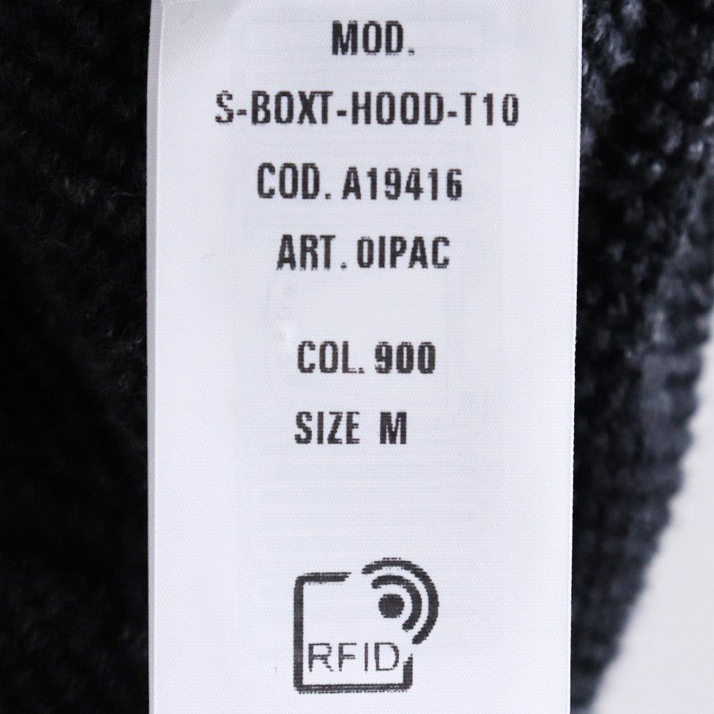 DIESEL 25AW Distressed Metal Oval D Hoodie Black Size M