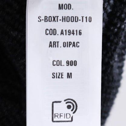 DIESEL 25AW Distressed Metal Oval D Hoodie Black Size M