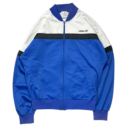 adidas 1980s Zip-Up Polyester Track Jacket Blue/White Size S