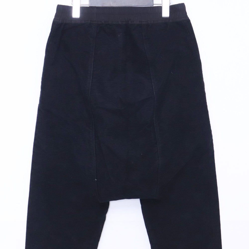 RICK OWENS 13AW Moleskin Drawstring Pants Black Size 46