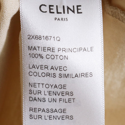 CELINE Hedi Slimane Era Loose Cotton T-Shirt Beige Size XS
