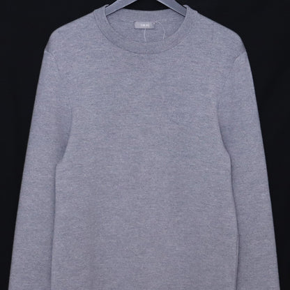 DIOR CD Icon Virgin Wool Pullover Sweater Gray Size M