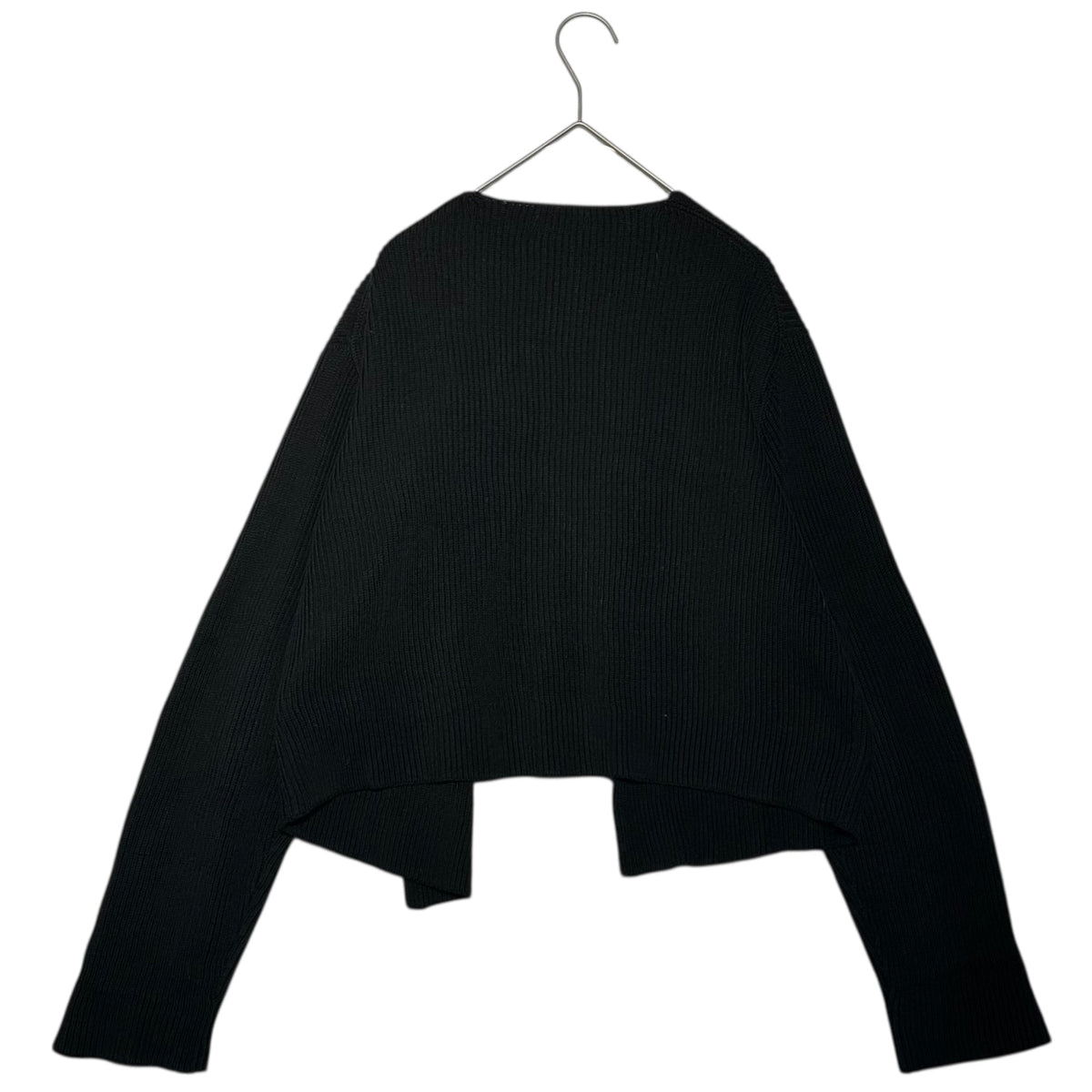 Y's 90s Buttonless Cotton Knit Cardigan Black Size FREE