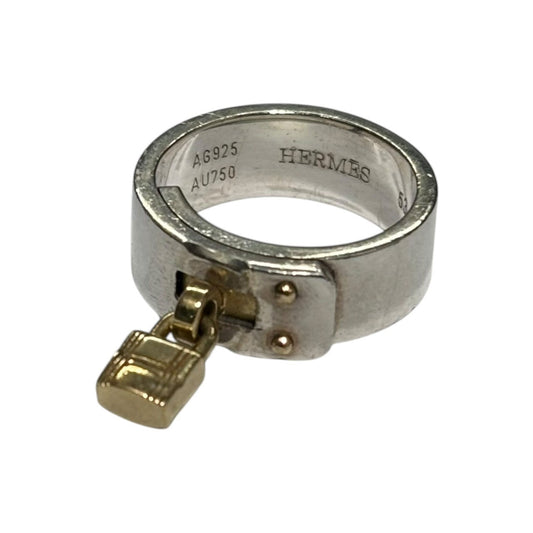 HERMES Silver Gold Kelly Ring AG925 AU750 Size JP 13