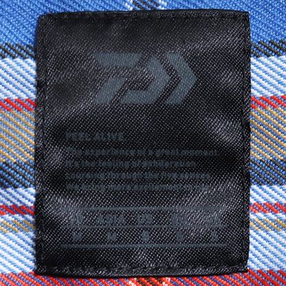 DAIWA PIER39 Tech Elbow Patch Flannel Shirt Blue Size M