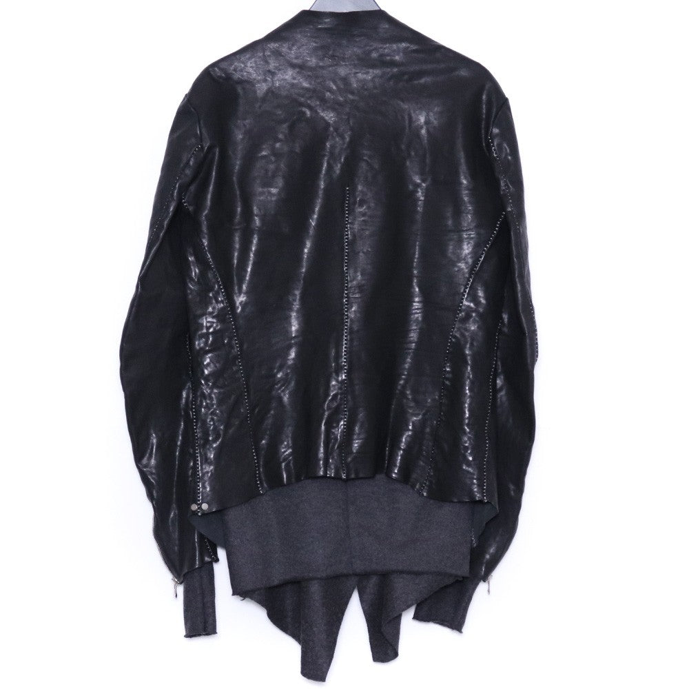 INCARNATION VITELLO SPALE CALF Leather Jacket Black Size M