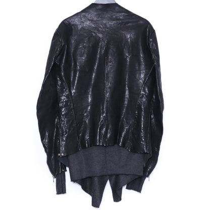 INCARNATION VITELLO SPALE CALF Leather Jacket Black Size M