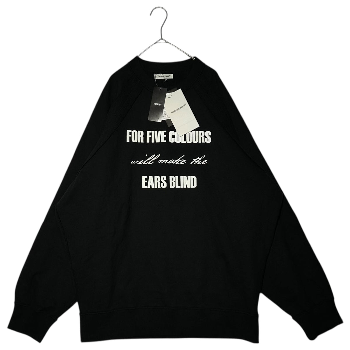 UNDERCOVER "FOR FIVE COLOURS" Raglan Sweatshirt Size 4